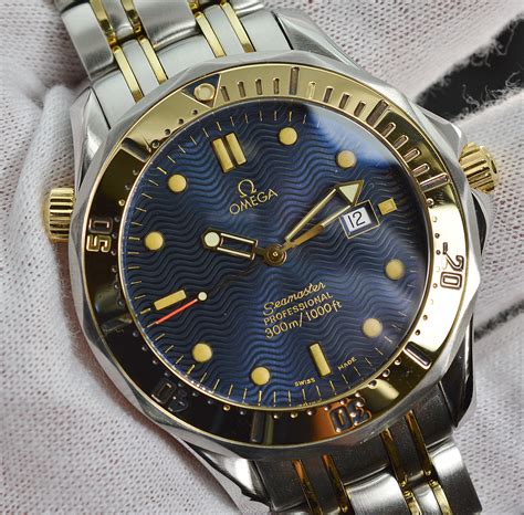 omega seamaster chronometer gold silver